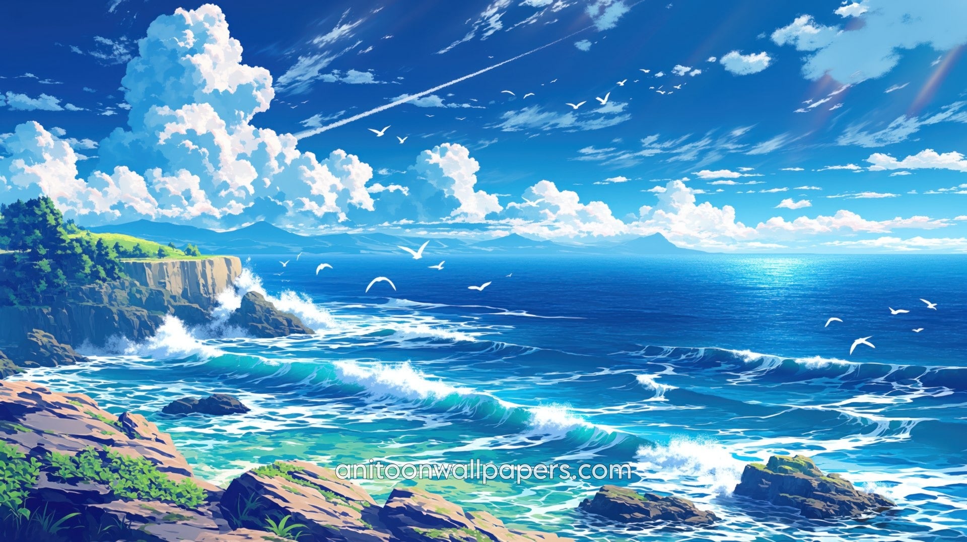 Beautiful Scenery Desktop Wallpaper - Coastal Horizon #07