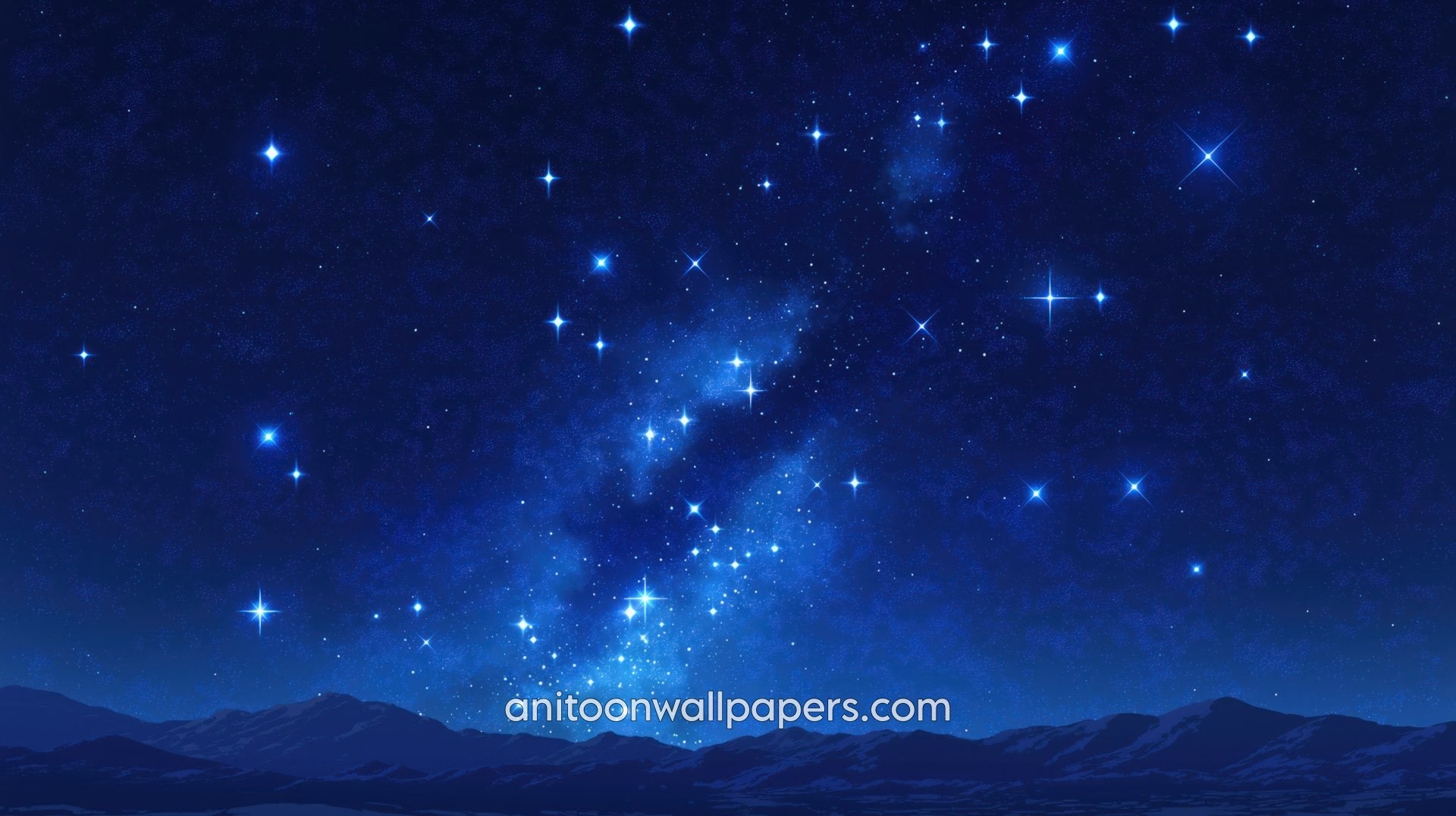 Beautiful Scenery Desktop Wallpaper - Blue Starry Sky #16