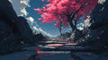 Beautiful Scenery Desktop Wallpaper - Cherry Blossom Stone Steps #27