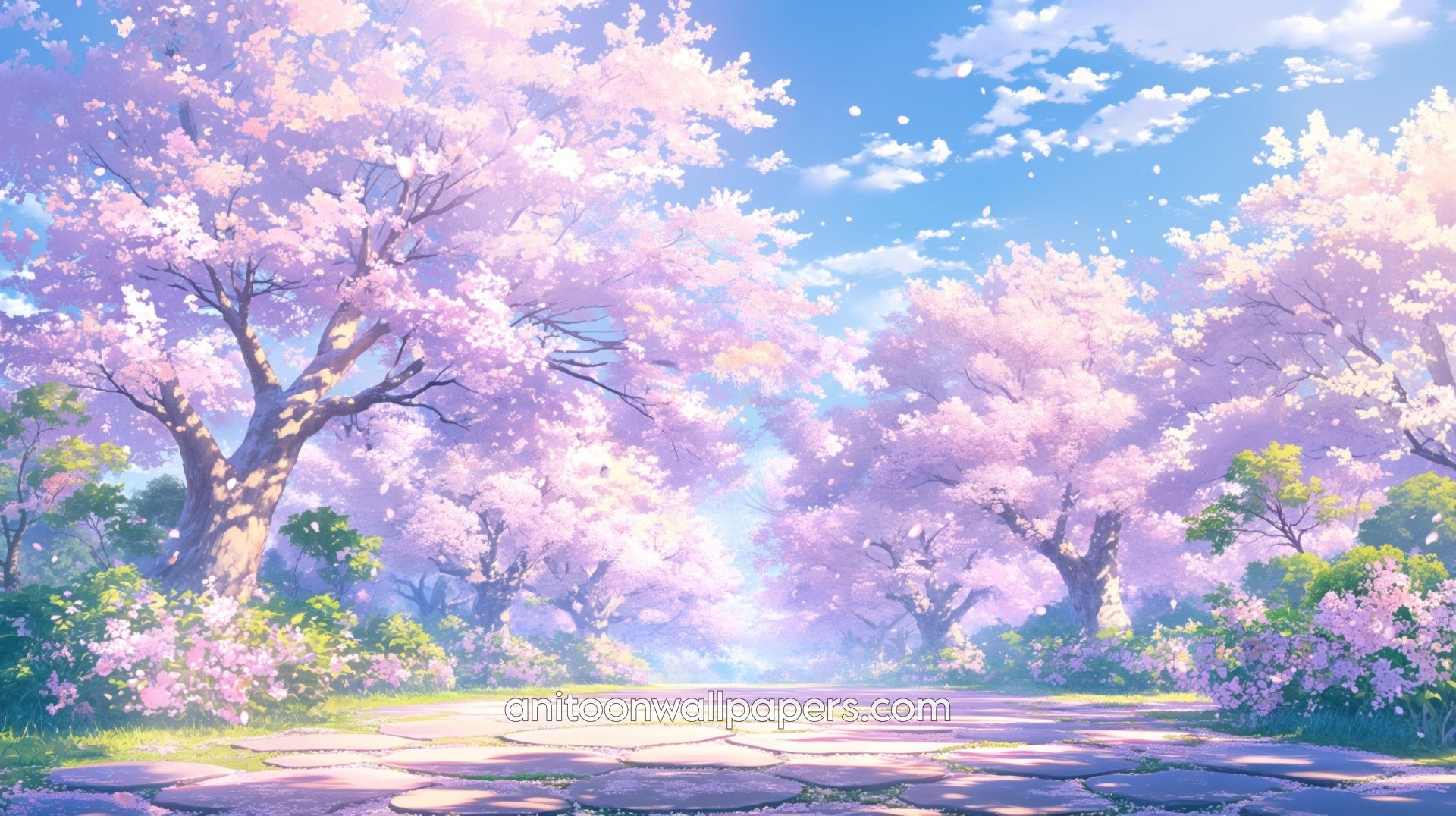 Beautiful Scenery Desktop Wallpaper - Cherry Blossom Mountain Path #29