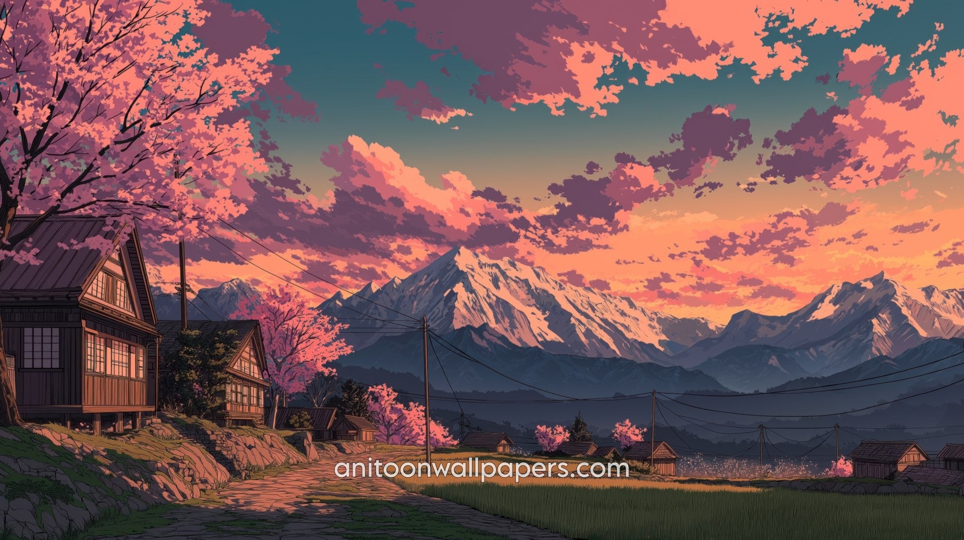 Beautiful Scenery Desktop Wallpaper - Cherry Blossom Forest Path #32