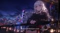 Anime Girl Desktop Wallpaper - Elegant Black Dress & City Lights at Night #48