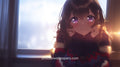 Anime Girl Desktop Wallpaper - Cozy Winter Sweater & Golden Sunset by the Window #49