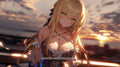Anime Girl Desktop Wallpaper - Blonde in Elegant Dress at Golden Sunset #56