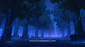 Anime Desktop Wallpaper - Dark Forest Firefly Trails & Purple Mist #61