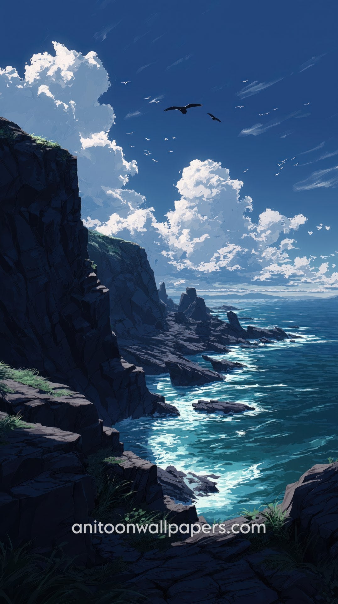 Beautiful Scenery Phone Wallpaper - Coastal Serenity #05