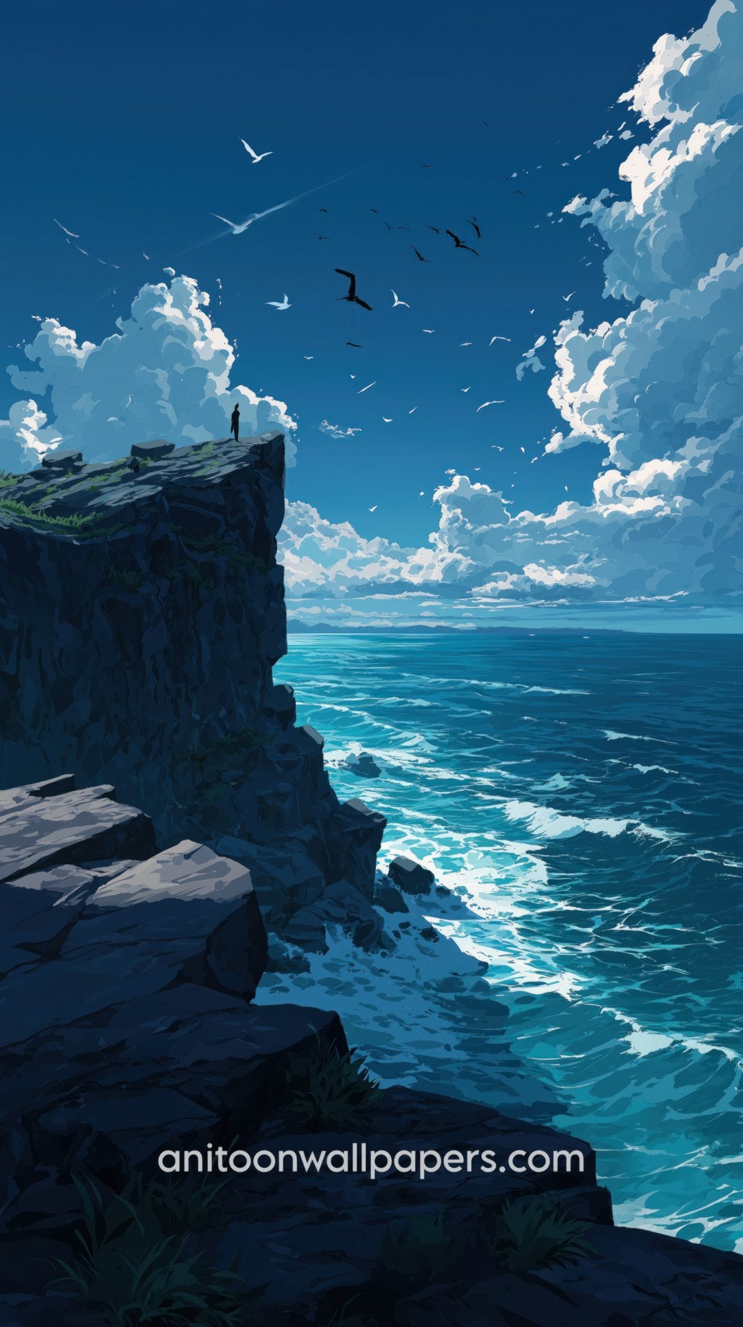 Beautiful Scenery Phone Wallpaper - Rocky Shores #08