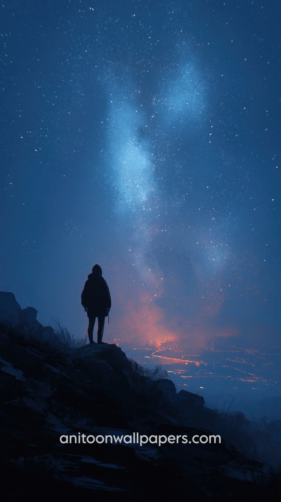 Scenic Phone Wallpaper - Starry Night Vista #12